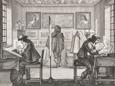 puzzle model Engravers and Etchers at Work