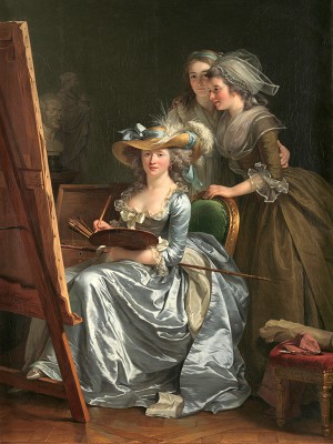 puzzle model Self-portrait with Two Students including Marie-Gabrielle Capet