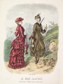 thumbnail La Mode illustrée :A Lady in a Hunting Costume with a Lady in Walking Costume