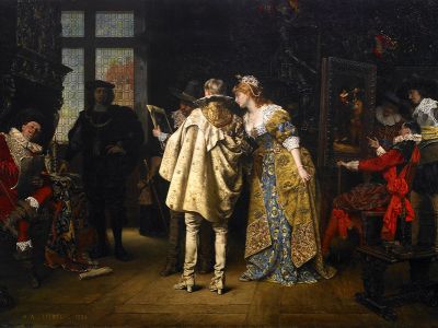 puzzle model Flemish Lords Visiting Rembrandt's Studio