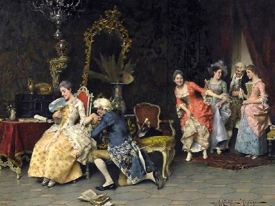 puzzle model Galante Wooing Courtley Compagny Playing