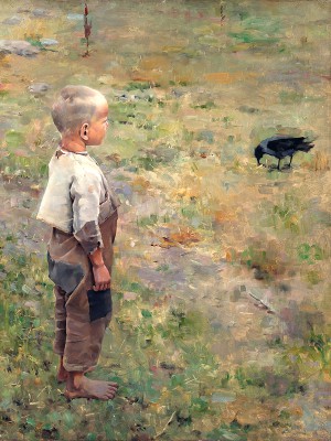 puzzle model Boy and a Crow