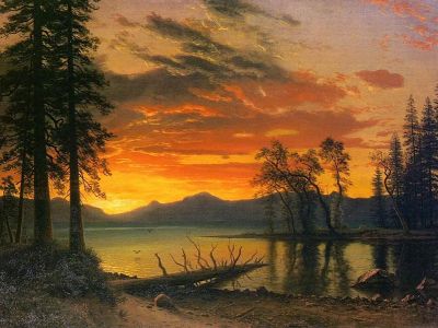 puzzle model Sunset over The River