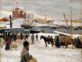 thumbnail Winter Day at Helsinki Market Square, Study