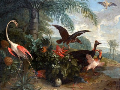puzzle model Birds in an exotic landscape