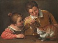 thumbnail Two Children Teasing a Cat
