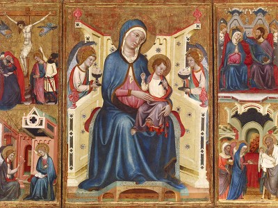 puzzle model Triptych with Madonna and Child with the Crucifixion and the Annunciation