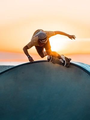 puzzle model Sunset skater