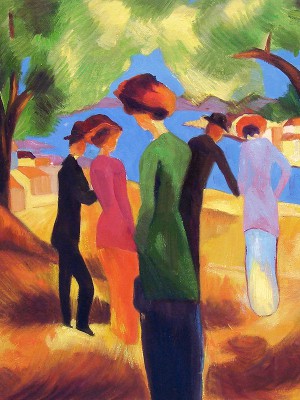 puzzle model Lady in green jacket
