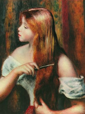 puzzle model Jeune fille coiffant ses cheveux