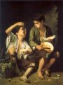 thumbnail Two Children Eating a Melon and Grapes