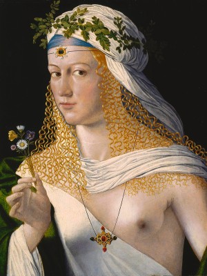 puzzle model Portrait idéalisé d'une courtisane en Flore