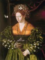 thumbnail Portrait d'une dame en robe verte