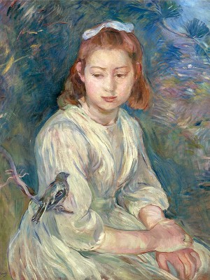 puzzle model Girl with a bird