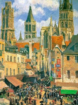 puzzle model The Old Market and the Rue de l'Epicerie in Rouen