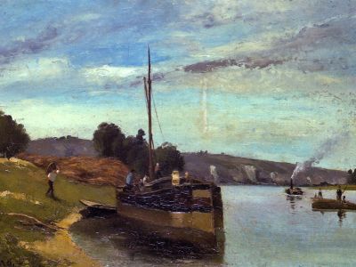 puzzle model Barge on the Seine River