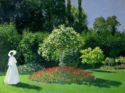 puzzle model Marguerite Lecadre in her garden at Sainte-Adresse