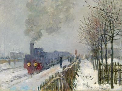 puzzle model Train in the Snow or The Locomotive