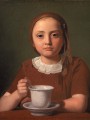thumbnail Portrait of a Little Girl, with a Cup in front of her