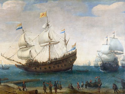 puzzle model Départ des voiliers de la Compagnie néerlandaise des Indes orientales