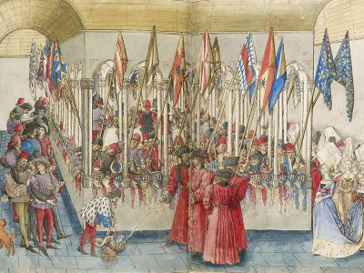 puzzle model Book of Tournaments of King René. Presentation of the Flags and Crests