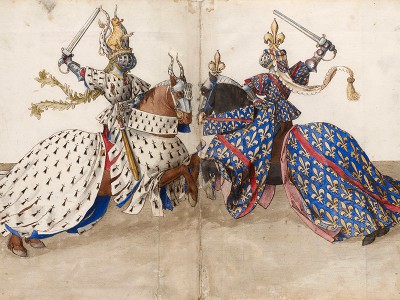 puzzle model Combat à cheval entre le duc de Bretagne et le duc de Bourbon
