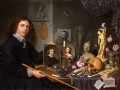 thumbnail Vanitas still life with portrait of a young painter
