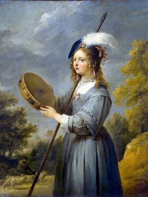 puzzle model Portrait d'une jeune femme en bergère