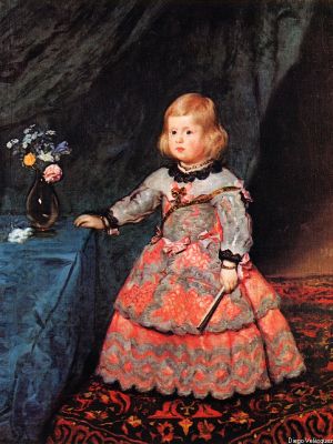 puzzle model L'Infante Marguerite en robe rose