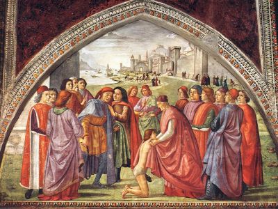 puzzle model St François d'Assise : renonciation aux biens terrestres