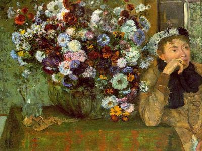 puzzle model A Woman Seated beside a Vase of Flowers (Mme Paul Valpinçon?)