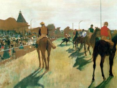 puzzle model Racehorses before the Stands
