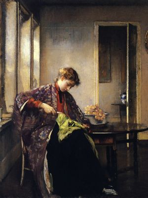 puzzle model Girl Mending