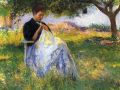 thumbnail A Girl Sewing In An Orchard