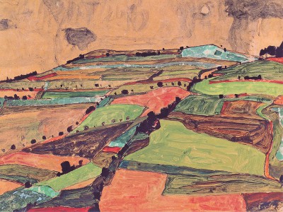 puzzle model Paysage de champs (près de Krumau)