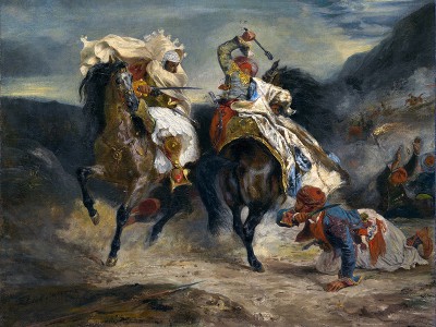 puzzle model Combat of the Giaour and Hassan (Inspired by Lord Byron's poem The Giaour)