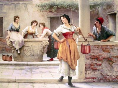 puzzle model Flirtation at the Well