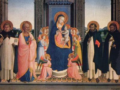 puzzle model Mary & Saints: predella of the altarpiece Pala di Fiesole