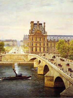 puzzle model Royal Bridge and the Louvre