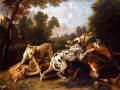 thumbnail Chiens se battant dans une clairière