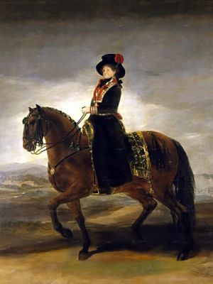 puzzle model Queen Maria Luisa on Horseback