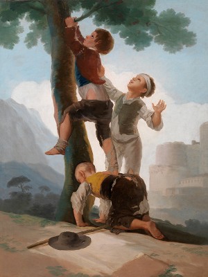 puzzle model Boys climbing a tree