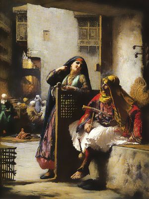 puzzle model Almeh Flirting with a Armenian Policeman, Cairo