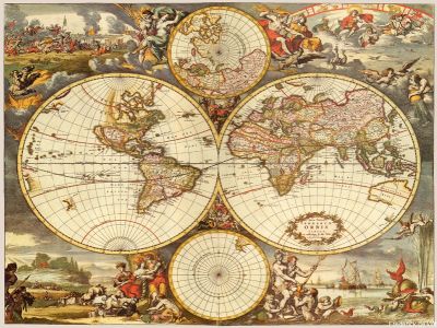 puzzle model Nova totius Terrarum Orbis. World Map