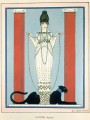 thumbnail Display card commissioned by Cartier shows a woman in a Paul Poiret gown