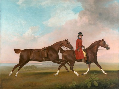puzzle model William Anderson with two Saddle-Horses