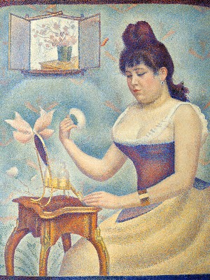puzzle model Young Woman Powdering Herself