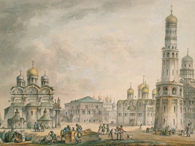 puzzle model View of Cathedral Square in the Moscow Kremlin