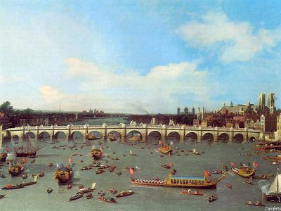 puzzle model Westminster Bridge with The Lord Mayor's Processio
