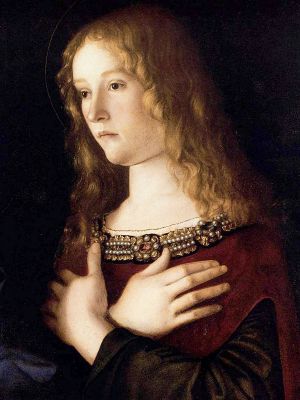 puzzle model Mary-Magdalene : Detail of Madonna And Child